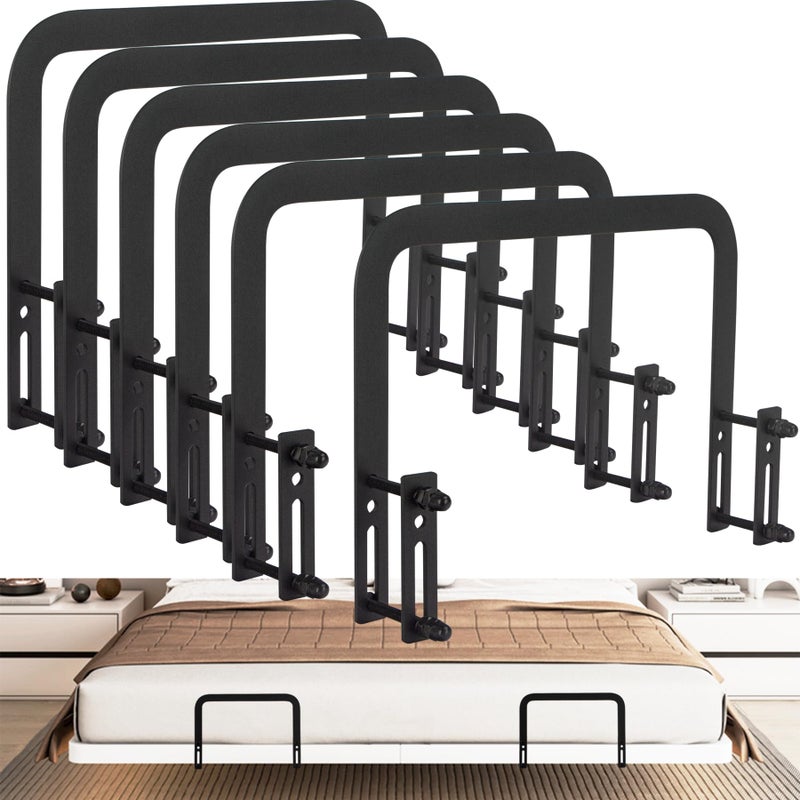 KOXHERO 6Pcs Mattress Slide Stopper for Metal Bed Frame(H5.2in) Mattress Retainer Bar Bracket Holder Keeping Mattress from Sliding for Foot of Adjustable Beds Rv Mattress Grippers - Image 1