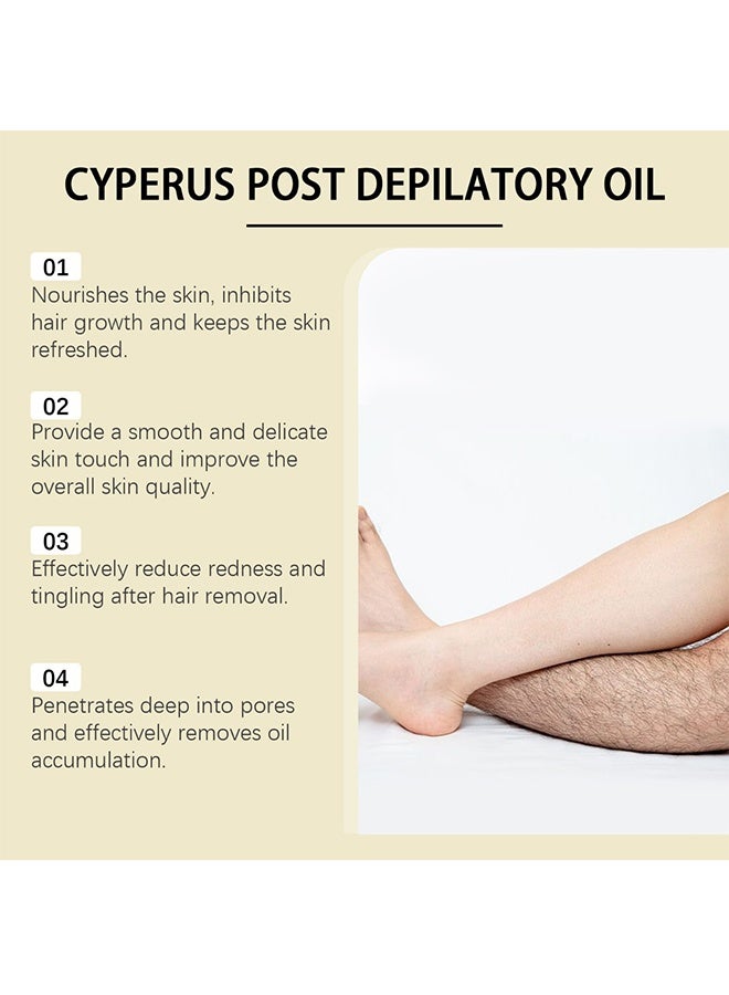 OceAura Cyperus Post Depilatory Oil，Natural Cyperus Rotundus Oil for Hair Removal， Reduces Unwanted Hair Growth，Moisturizes & Soothes The Skin，Reducing Body Hair Growth，Shrink Pores（60ml） - Image 3