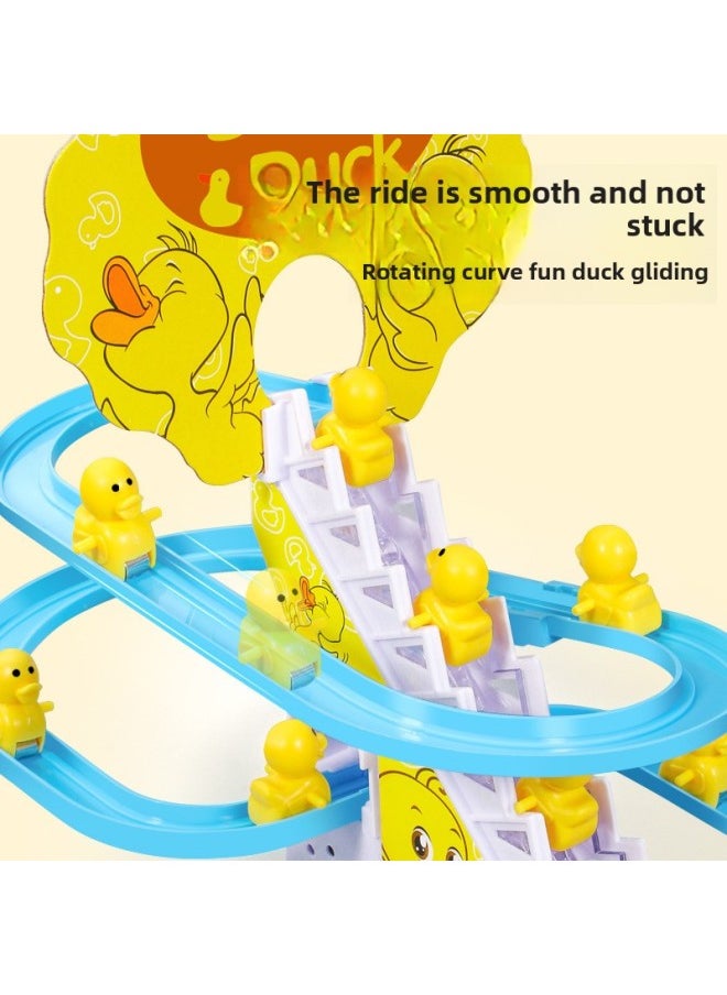 Generic Internet-famous Little Duck Climbing The Stairs On The Track Car Baby One Year Old Slide 4 Electric 2 Children Boy Toy-Colour:Upgrade 16 Pieces Of Music✅【15 Ducks】rechargeable Version Of The Little Yellow Duck Climbing Stairs  - Image 4