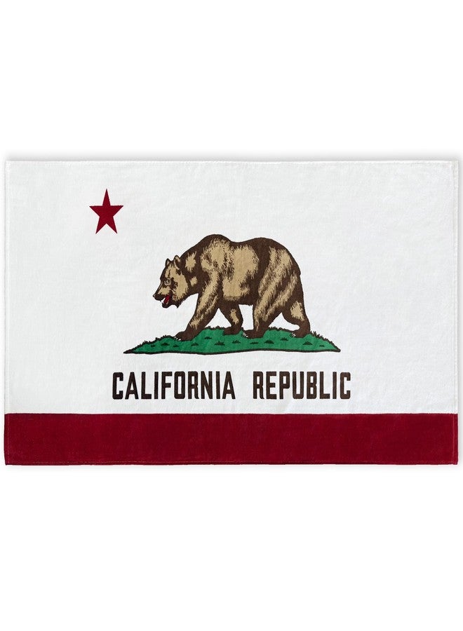 Beachland California Flag Beach Towel 30 x 60 inch 100% Cotton Printed Velour and Terry - Eco-Friendly (1 Towel 30" x 60") - Image 1