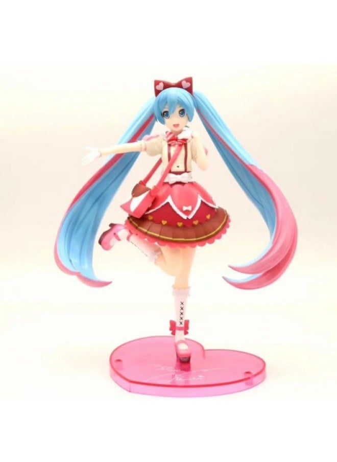 null - Cherry Blossom Early Due To Hand-held Future Miku Dance Cinderella Early Due To Model Ornaments Gift Animation Surrounding-Color:Sitting Posture Initial Sound [height About 12cm] Boxed - Image 1