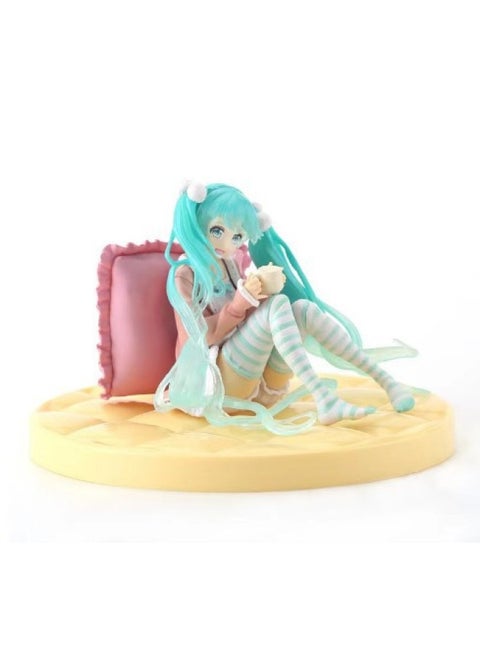 Cherry Blossom Early Due To Hand-held Future Miku Dance Cinderella Early Due To Model Ornaments Gift Animation Surrounding-Color:Sitting Posture Initial Sound [height About 12cm] Boxed