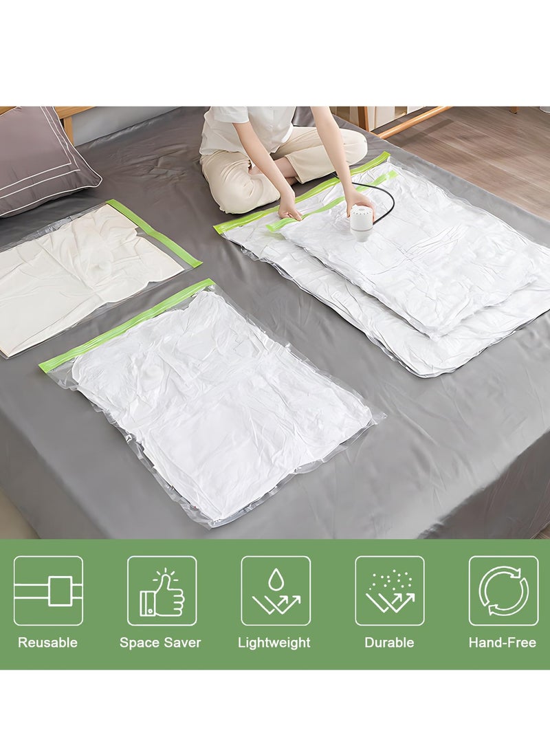 Vacuum Storage Bags with Electric Pump Pack of 16 Space Saver Compression Seal Bag (4 Jumbo + 4 Large + 4 Medium + 4 Small) for Travel Clothes Comforter Mattress Duvet Pillow Blanket Curtain - Image 5
