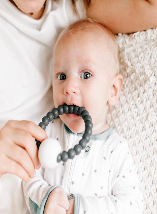 Ryan & Rose Ryan and Rose Cutie Teether Rattle (Charcoal) - Image 3