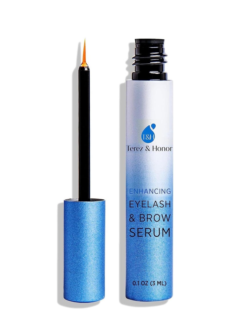 Terez & Honor - TEREZ & HONOR Natural Eyelash Growth Serum and Brow Enhancer to Grow Thicker, Longer Lashes for Long, Luscious Lashes and Eyebrows[3ml] - Image 1