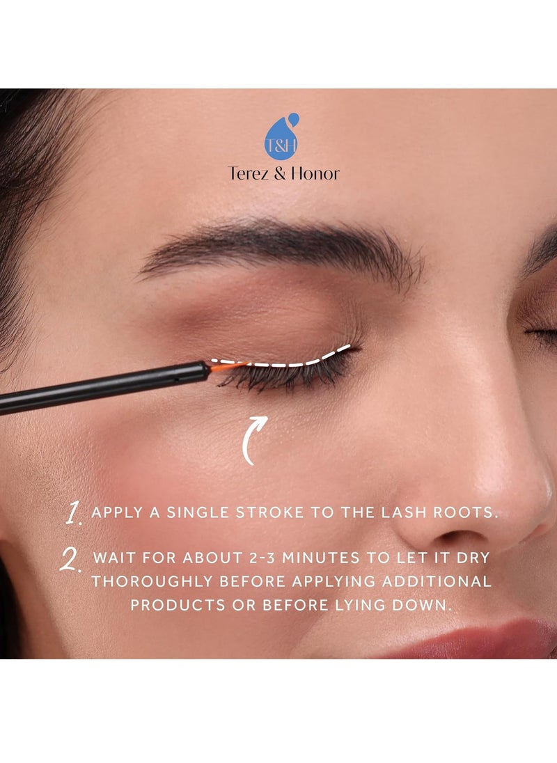Terez & Honor - TEREZ & HONOR Natural Eyelash Growth Serum and Brow Enhancer to Grow Thicker, Longer Lashes for Long, Luscious Lashes and Eyebrows[3ml] - Image 1