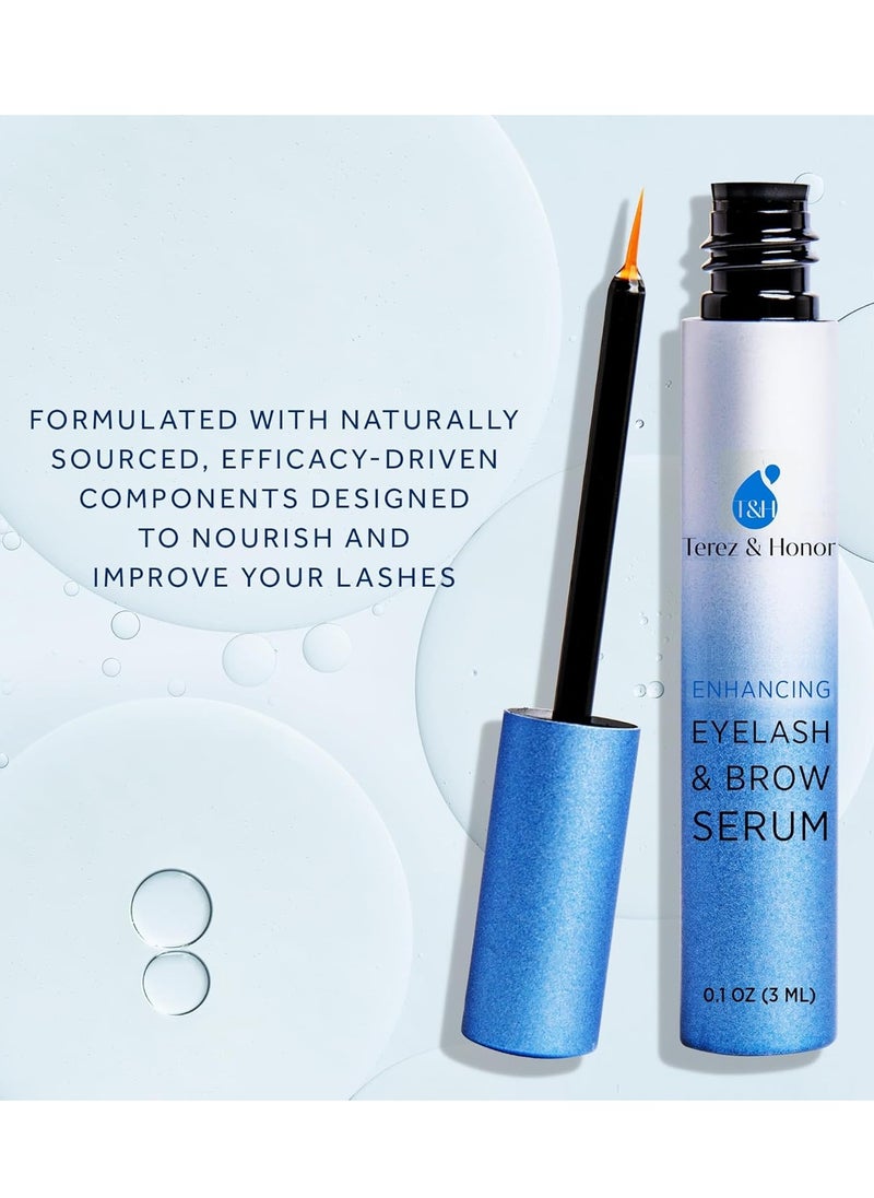 Terez & Honor - TEREZ & HONOR Natural Eyelash Growth Serum and Brow Enhancer to Grow Thicker, Longer Lashes for Long, Luscious Lashes and Eyebrows[3ml] - Image 1