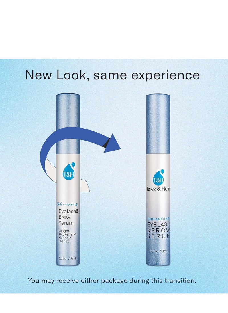 Terez & Honor - TEREZ & HONOR Natural Eyelash Growth Serum and Brow Enhancer to Grow Thicker, Longer Lashes for Long, Luscious Lashes and Eyebrows[3ml] - Image 1