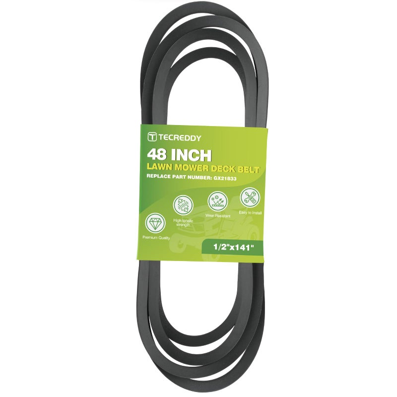 Tecreddy GX21833 48 Inch Mower Deck Belt for John Deere 145 D140 D150 D155 D160 L120 L130 LA130 LA140 LA145 LA155 LA165 Z200 Z255 Z300 Z355E Riding Lawn Mower GX20571 12 X 1417 - Image 2
