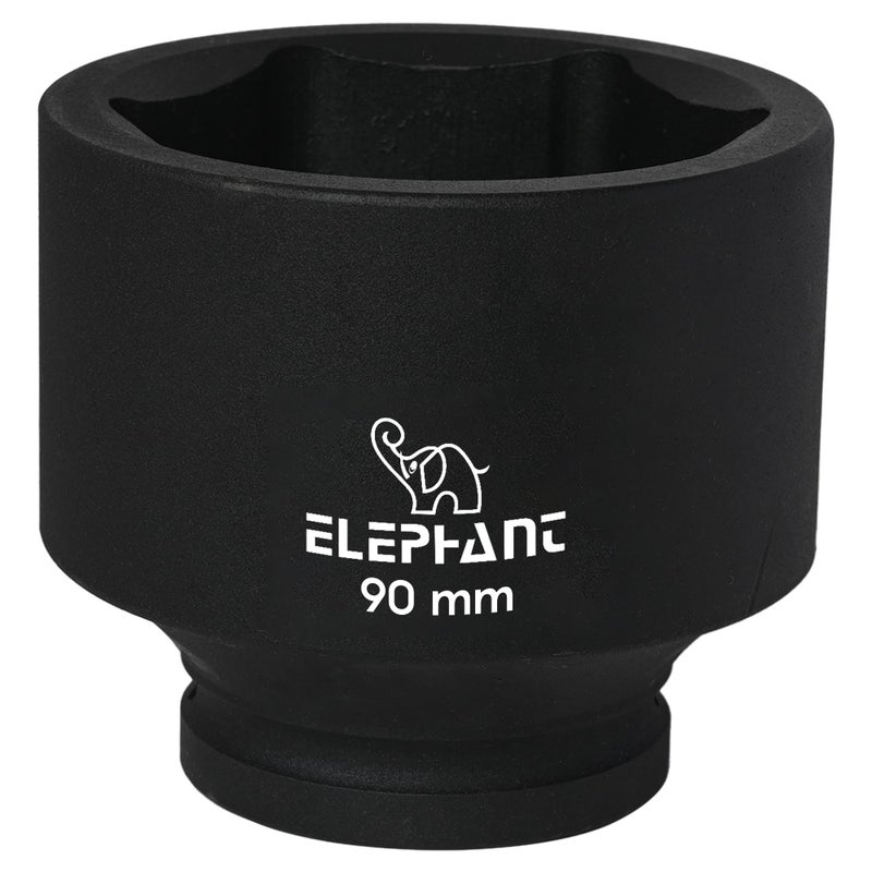 Elephant Metal 1 Inch Square Drive STD Impact Socket 6-Point 90 mm Size 90 mm Length - Image 3