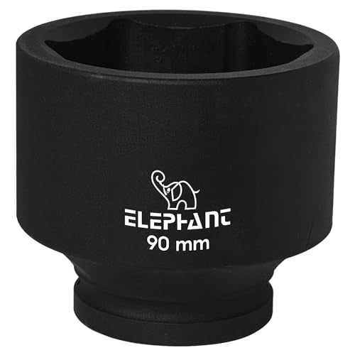 Elephant Metal 1 Inch Square Drive STD Impact Socket 6-Point 90 mm Size 90 mm Length - Image 1