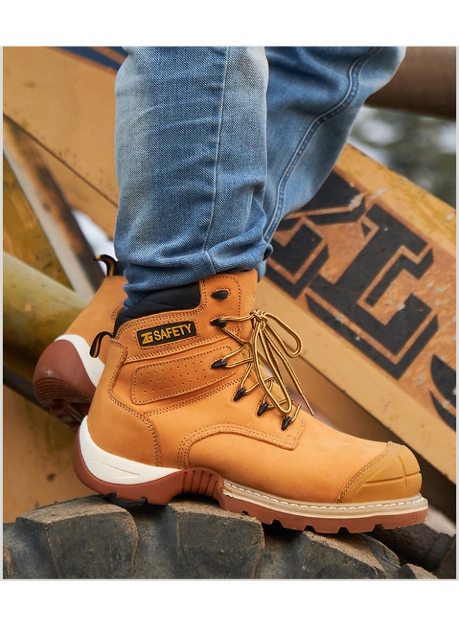 NIBEMINENT Genuine leather Work Safety Boots Men High temperature resistant welding shoes Puncture-Proof Indestructible shoes Work Boots - Image 2