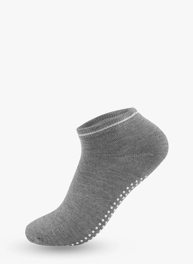 Styli Pack of 3 - Single Stripe Silicon Pad Base Extra Low Cut Yoga Socks
