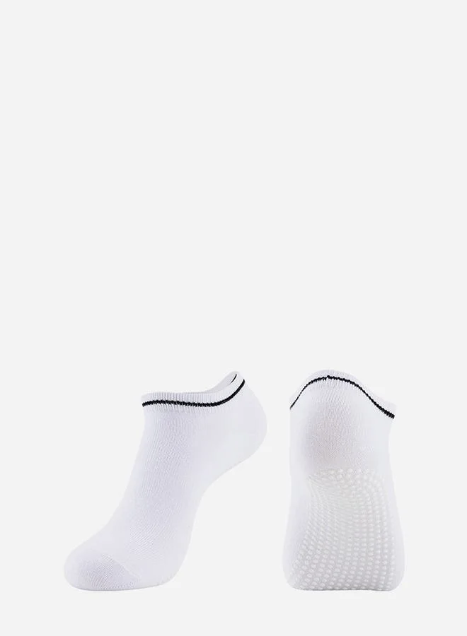 Styli Pack of 3 - Single Stripe Silicon Pad Base Extra Low Cut Yoga Socks