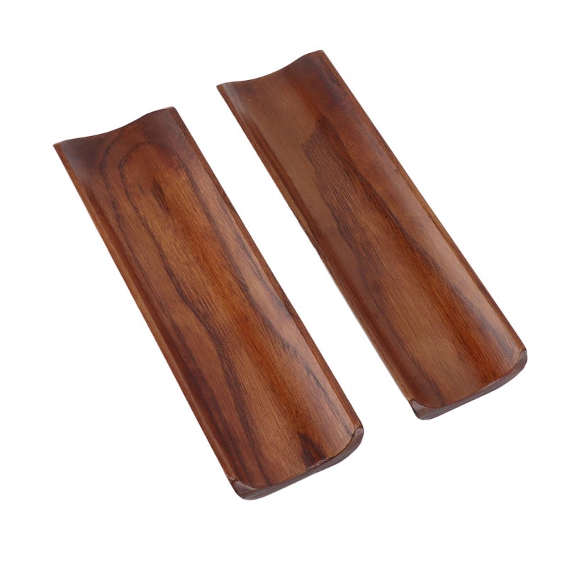 2PCS Sushi Plate Long Rectangle Plate Wood Japanese Style 7.2x2.1in Serving Platter for Cracker Party Home - Image 3