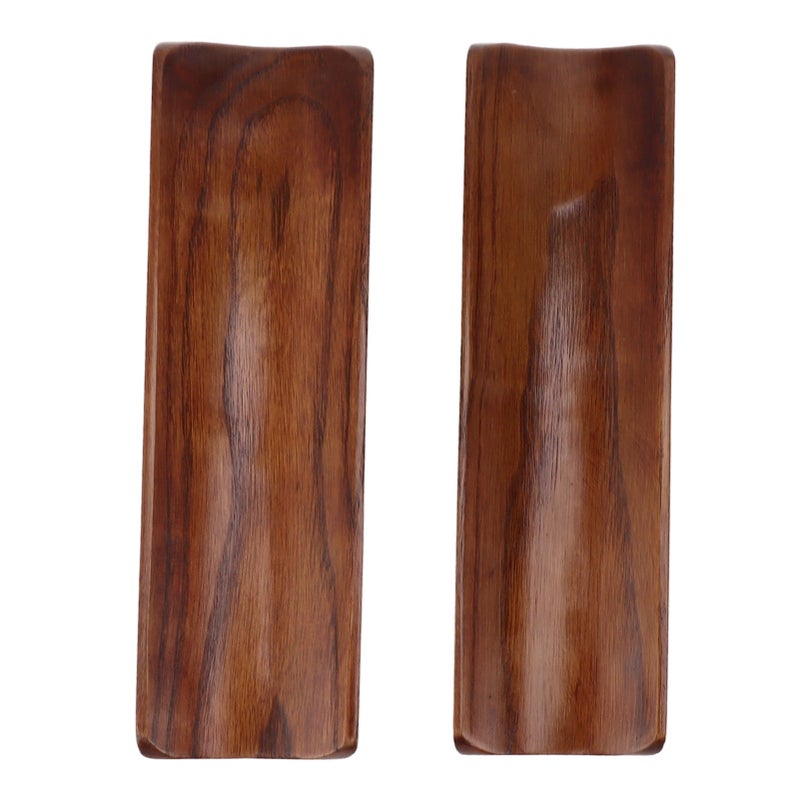 2PCS Sushi Plate Long Rectangle Plate Wood Japanese Style 7.2x2.1in Serving Platter for Cracker Party Home - Image 1