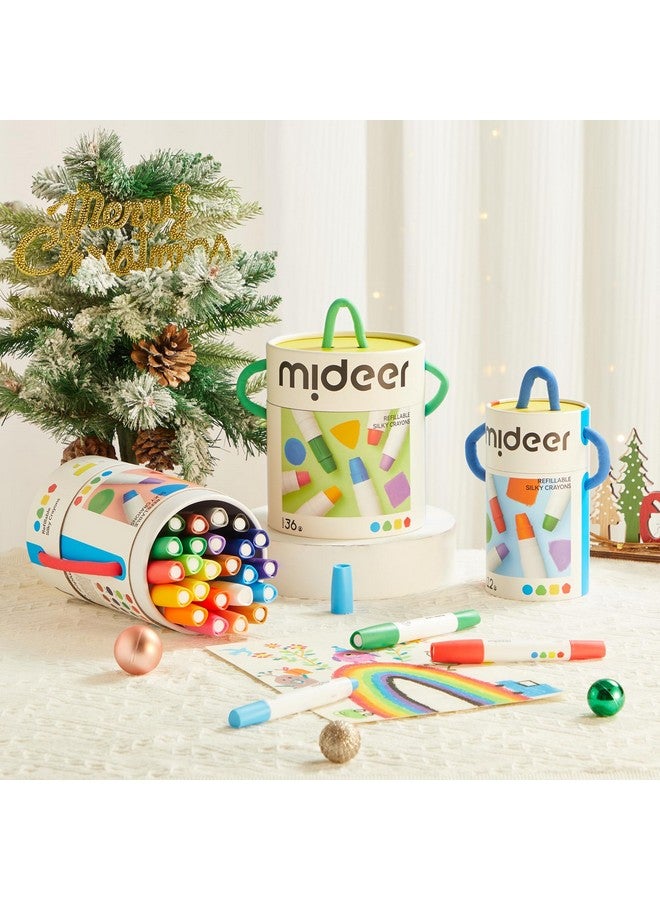 MiDeer أقلام تلوين قابلة للتدوير من مي دير للأطفال، 36 لون أقلام تلوين عملاقة قابلة للغسل، أقلام تلوين فائقة النعومة مع دلو ملون للأقلام للأطفال من 1-3 سنوات، أدوات فنية آمنة وسهلة الإمساك للأطفال - Image 5
