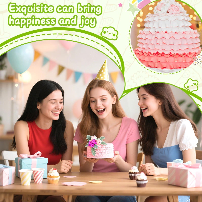 Suuker 7 Pieces Pleated Skirt Piping Nozzles Set, Stainless Steel Russian Nozzles Tips Piping Set For Pastry Fondant,Cake Decorating Supplies Baking Set Tools - Image 2