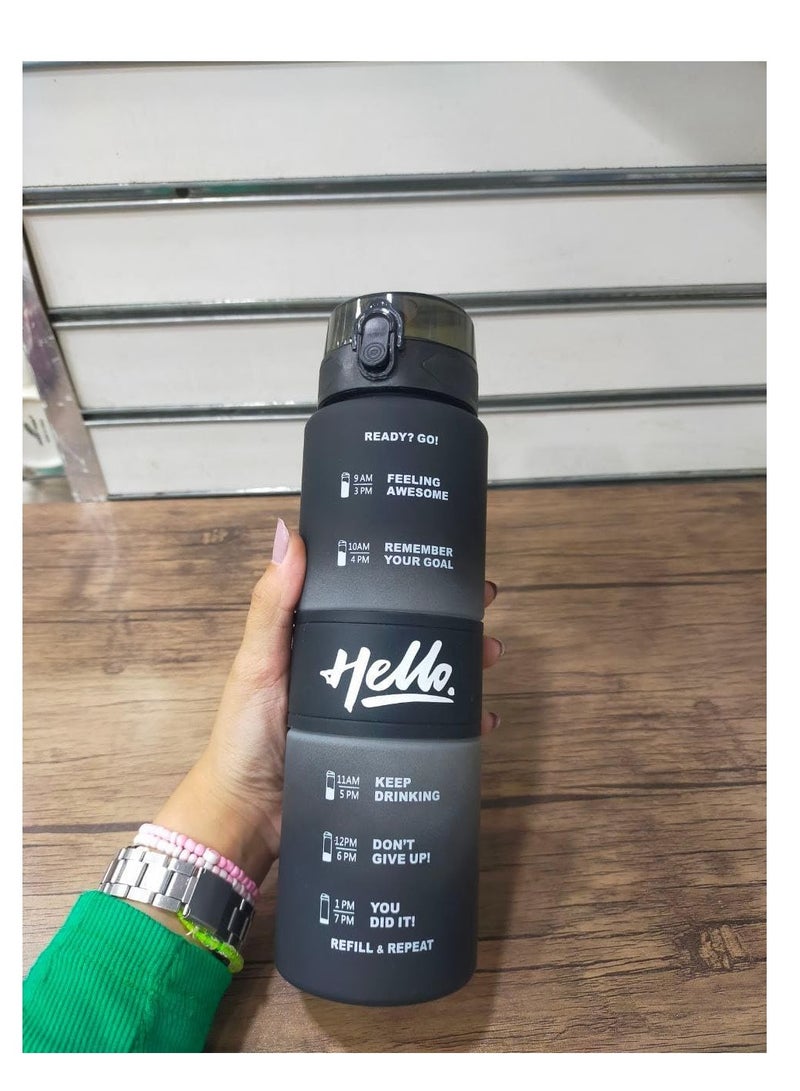 Water Bottle High Quality Ideal For Gym,School,University And Trips,Large Sports Bottle 1000 Ml  - Image 2