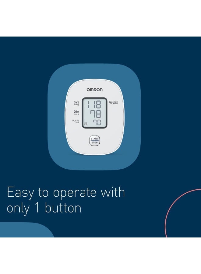 OMRON M2 Basic Automatic Blood Pressure Monitor Upper Arm, Clinically Validated Home BP Machine, Compatible with Small Kids to Adults Large Cuffs Size 17-42 cm,Cuff Wrapping Guide - Image 3