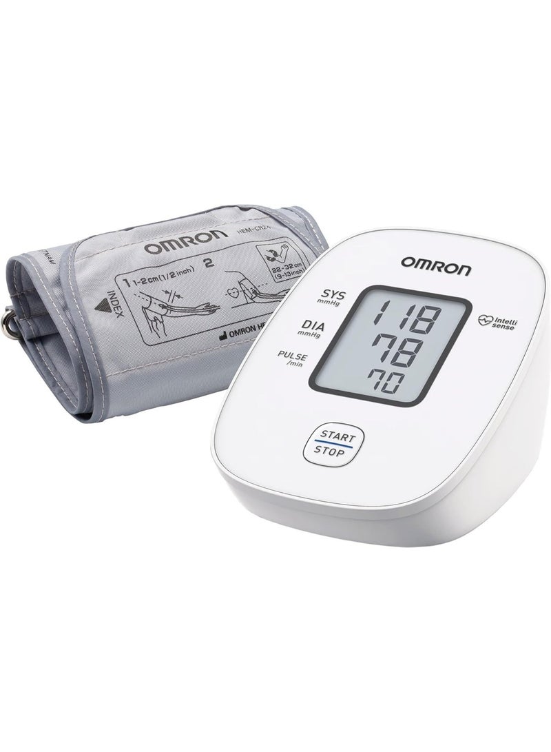 OMRON M2 Basic Automatic Blood Pressure Monitor Upper Arm, Clinically Validated Home BP Machine, Compatible with Small Kids to Adults Large Cuffs Size 17-42 cm,Cuff Wrapping Guide - Image 2