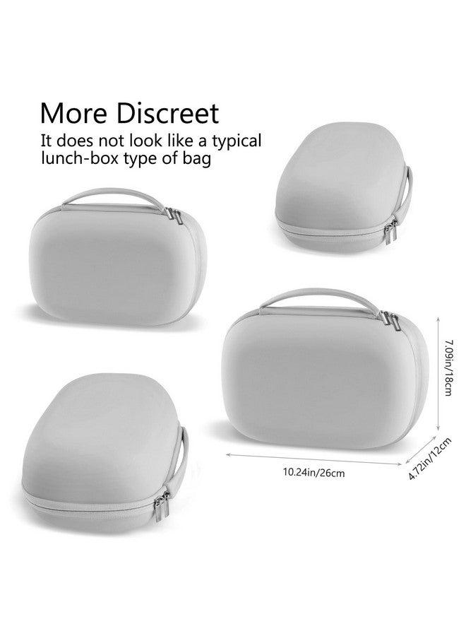 Gowing حقيبة حمل مضخات الثدي القابلة للارتداء، حقيبة صلبة مع صينية قابلة للإزالة، حقيبة تخزين مضخة الثدي محكمة الإغلاق متوافقة مع معظم مضخات الثدي القابلة للارتداء، تحمل 2 مضخة، رمادي - Image 3