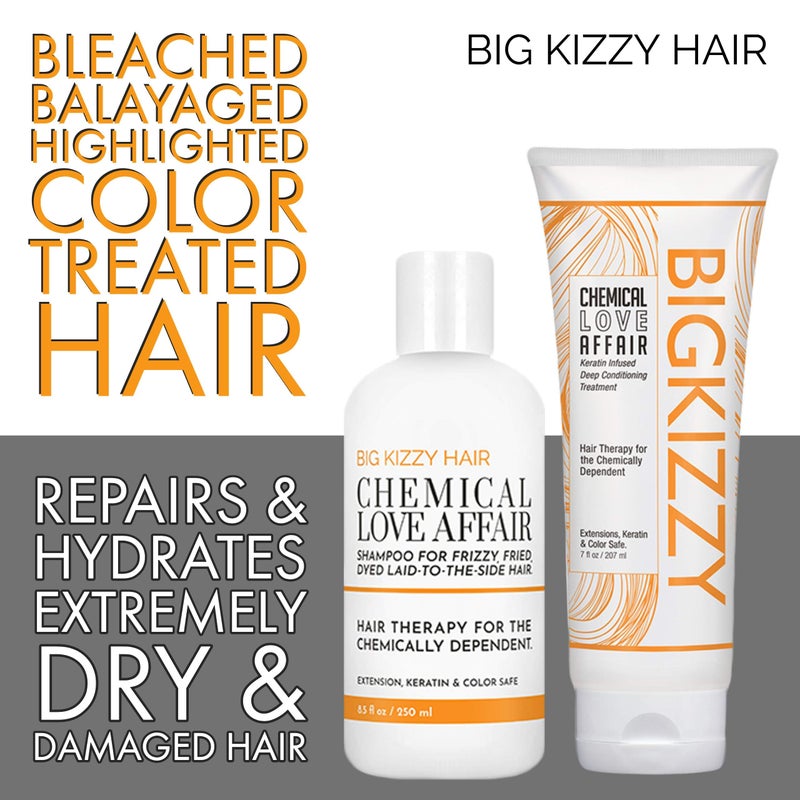Big Kizzy Keratin Damage Repair Conditioner & Treatment - Chemical Love Affair Hair Repair for Dry, Damaged and Color Treated hair - 7oz - Image 2