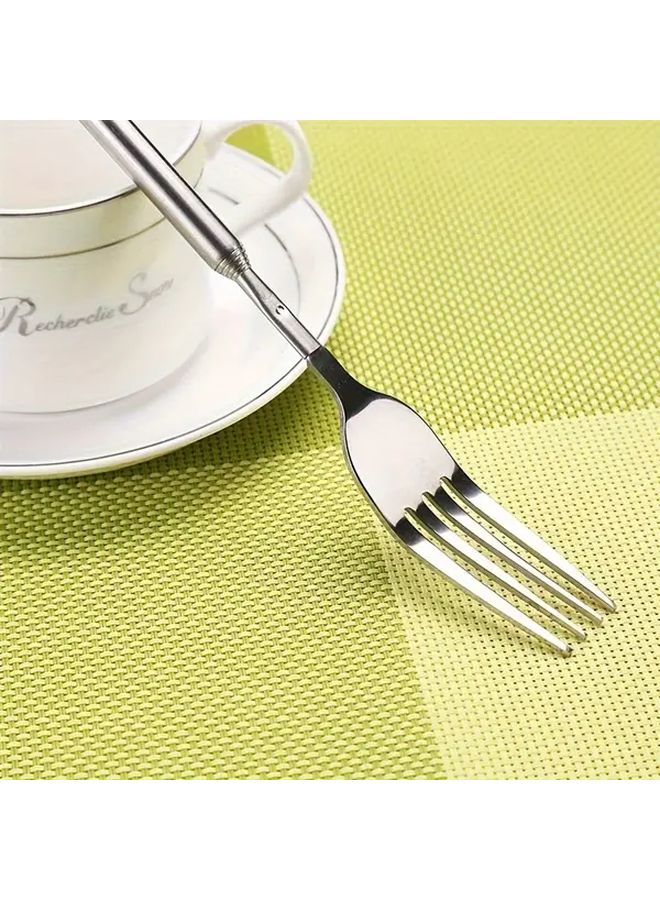 Extra Long Retractable Stainless Steel 1pc Creative Dinner Fork Silvery For Halloween Christmas Party Props - Image 5
