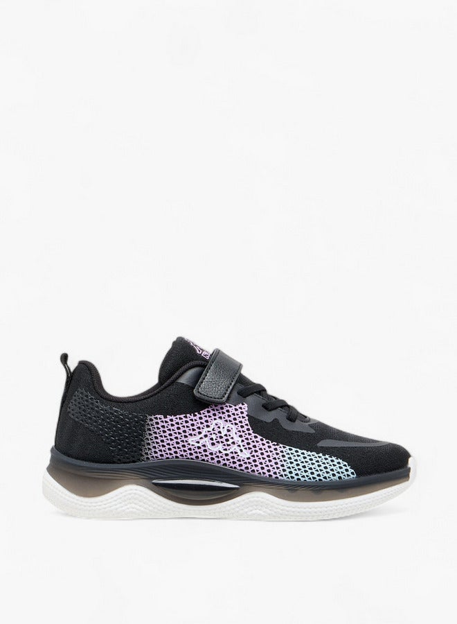 Kappa Girls' Logo Print Sports Shoes with Hook and Loop Closure  - Image 3