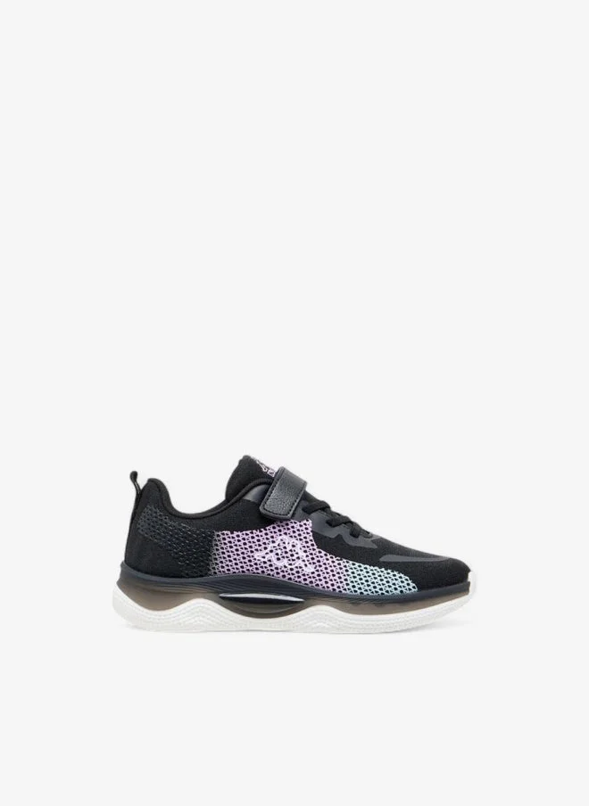 Kappa BLACK Girls' Logo Print Sports Shoes with Hook and Loop Closure for Women | Best Price UAE