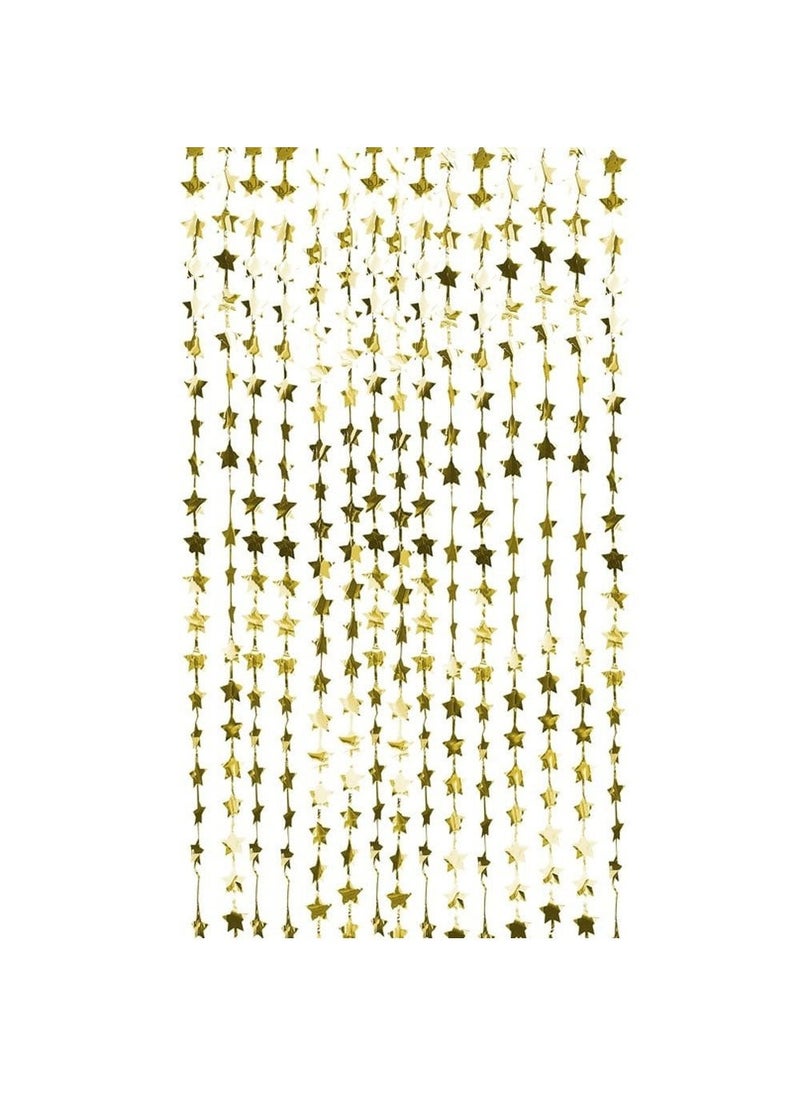 Ginger Ray Backdrop Curtain Stars Gold Foil 120x200cm - Image 1