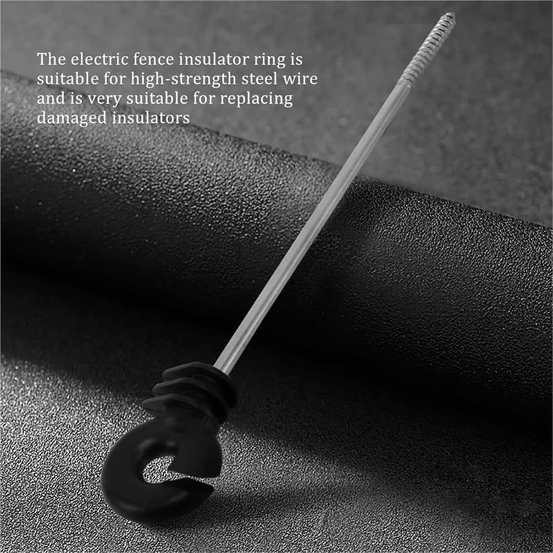 Electric Fence Insulator 25Pcs Plastic Ring with Long Screw for Farm Animal Agricultural Husbandry - Image 5