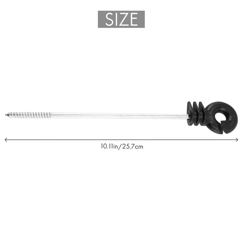 Electric Fence Insulator 25Pcs Plastic Ring with Long Screw for Farm Animal Agricultural Husbandry - Image 3