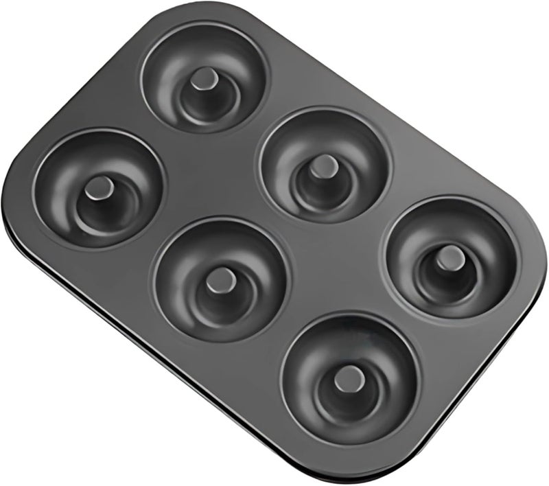 Donut Mold Nonstick 6-Cavity, Coated Baking Pan, Easy Clean, Perfect Donut Every Time, for Home Baking and Parties, Ideal - Image 1
