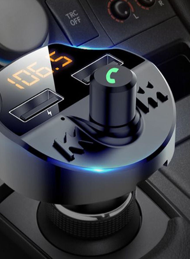 NIBEMINENT Bluetooth Wireless USB Fast Car Charger Adapter Black - Image 2