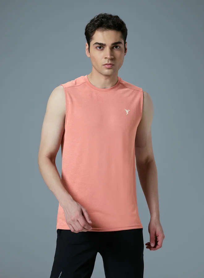 تكنوسبورت Technosport Men Melange Slim Fit Sports Innerwear Vest