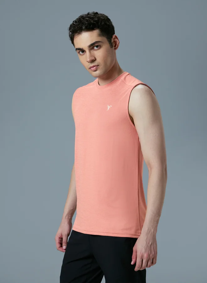 تكنوسبورت Technosport Men Melange Slim Fit Sports Innerwear Vest