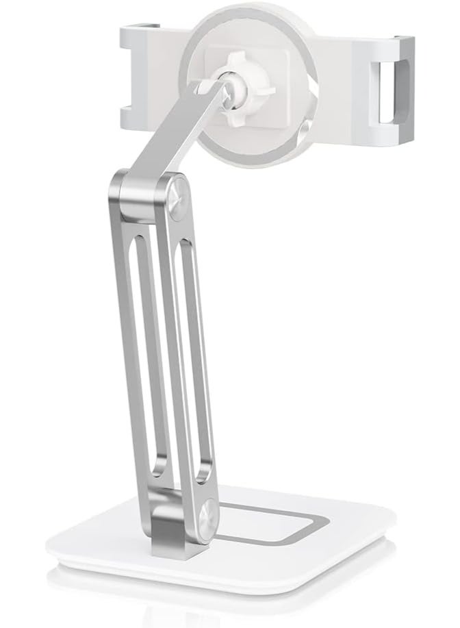 ويسفور حامل جهاز لوحي من الألومنيوم، حامل هاتف محمول سطح المكتب قابل للتعديل، حامل هاتف محمول قابل للطي، حامل جهاز لوحي بذراع طويلة، حامل لوحي بدون استخدام اليدين، مناسب لجهاز iPad Pro وiPhone 13 Pro Max مقاس 4.7 بوصة - 12.9 بوصة - Image 1