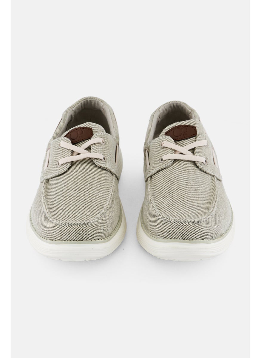 Ocean Pacific Men Lace Up Casual Shoes, Light Beige  - Image 4