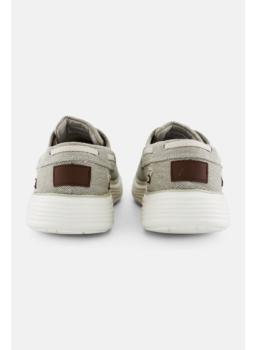 Ocean Pacific Men Lace Up Casual Shoes, Light Beige  - Image 2