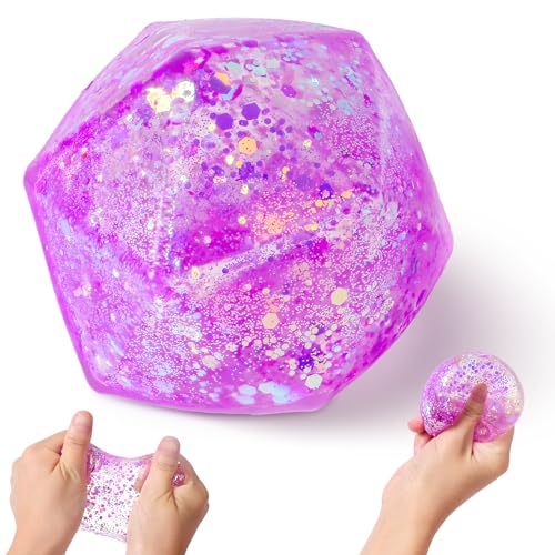 AiSiXin Ice Stress Cube Masonry Squishy Stress Balls for Adults Kids Slow Rising Sugar Stress Cube Sensory Fidget Toy Malt Sugar Ball Squishy Toys Sugar Cube for Anxiety Stress Relief Purple - Image 1