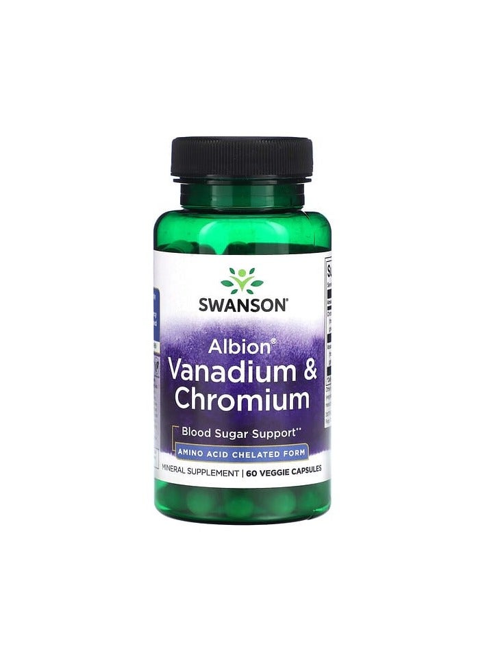 Albion Vanadium & Chromium, 60 Veggie Capsules