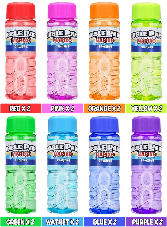 MAPIXO 16 Pack Bubble for Kids Party Favors, Bubble Bottle with Wand Attached to The Cap, 8 Colors Bubbles Bulk Set with Gift Box, Blow Bubbles Solution Toy for Birthday, Summer, Goody Bag Stuffers Supplies - Image 3