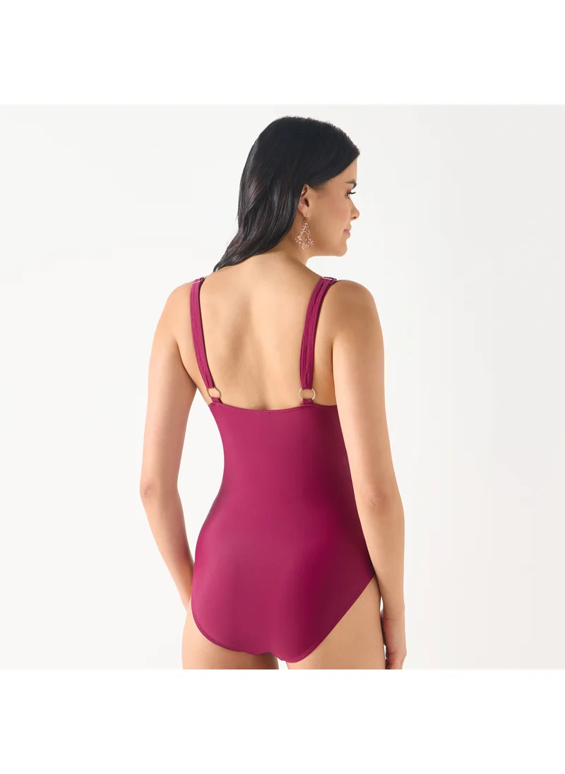 سبلاش فيڤ Ruched Sleeveless Swimsuit