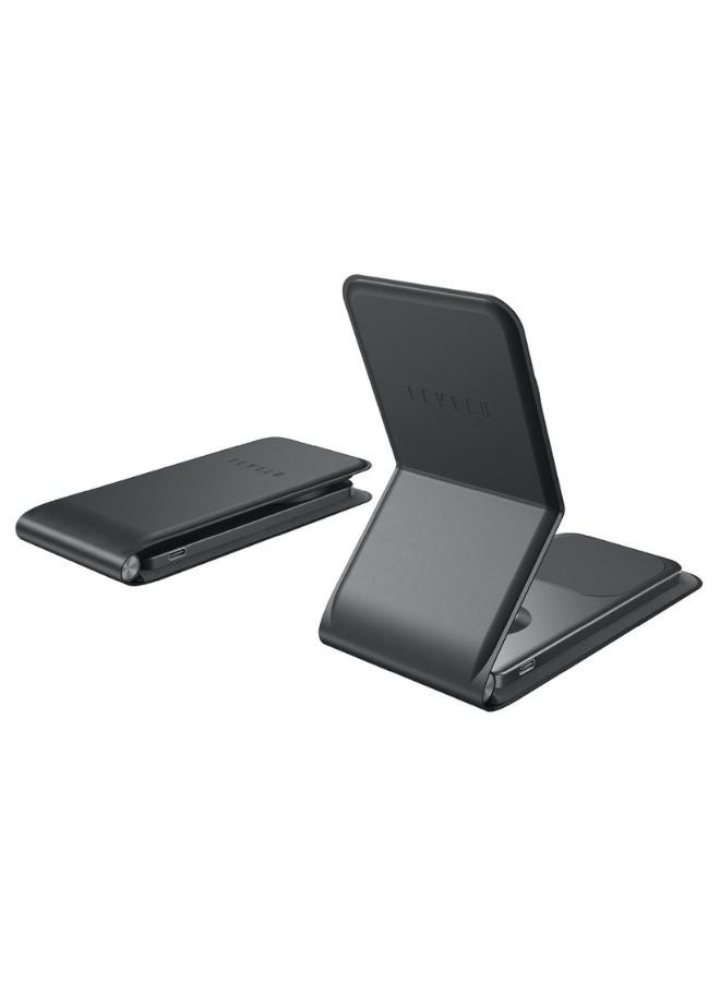 LEVELO 3-in-1 Wireless Charger – MagSafe Charging Stand for iPhone, AirPods & Smartwatch | Foldable Fast Charging Hub - Image 2