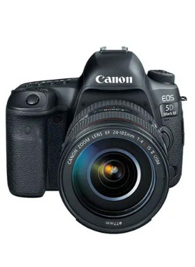 كانون كاميرا EOS 5D مارك 4 كاميرا DSLR مع تركيز إلكتروني 24-105 مم وعدسة IS USM سريعة وإطار كاميرا كامل متعدد بدقة 30.4 ميجابكسل بجودة 4K وتقنية واي فاي ونظام تحديد المواقع - Image 1