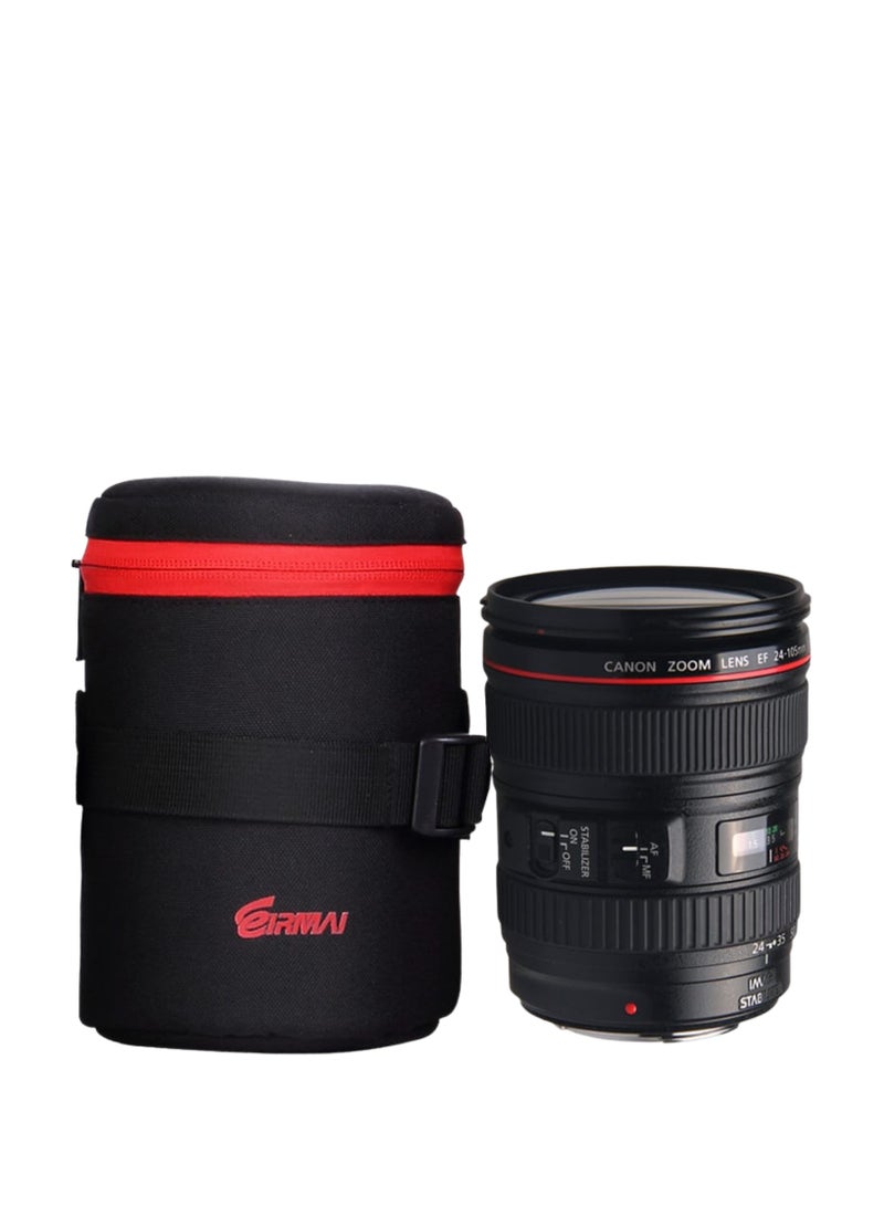 EIRMAI EMB-L2040 Model Eirmai lens bag for 100mm lenses with dual safety locks. Made of nylon in black. - Image 1
