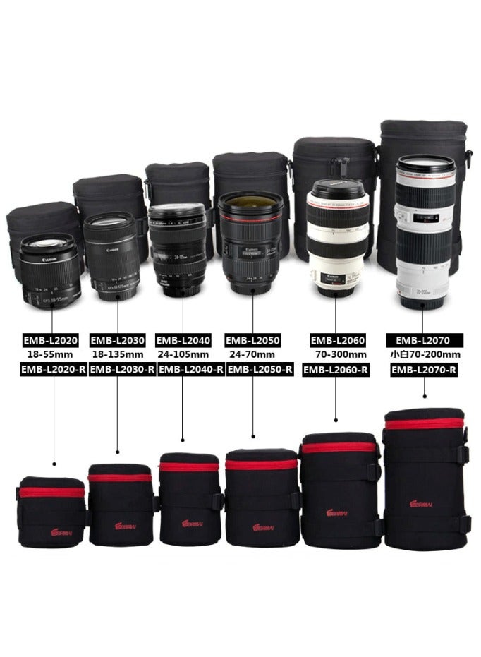 EIRMAI EMB-L2040 Model Eirmai lens bag for 100mm lenses with dual safety locks. Made of nylon in black. - Image 4