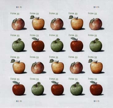 United States Postal Service Apples sheet of 20 x 33 cent U.S. Postage Stamps - Image 2