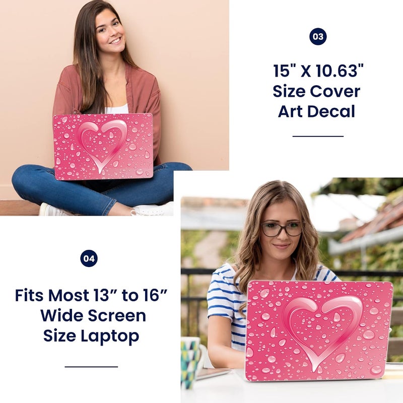 إل أس أس 15 15.6 بوصة ملصق جلد للكمبيوتر المحمول فني يناسب 13.3" 14" 15.6" 16" HP Dell Lenovo Apple Asus Acer Compaq (وسادتان مجانيتان للمعصم) غطاء جلد للكمبيوتر المحمول 15 15.6 بنمط ملون - Image 3